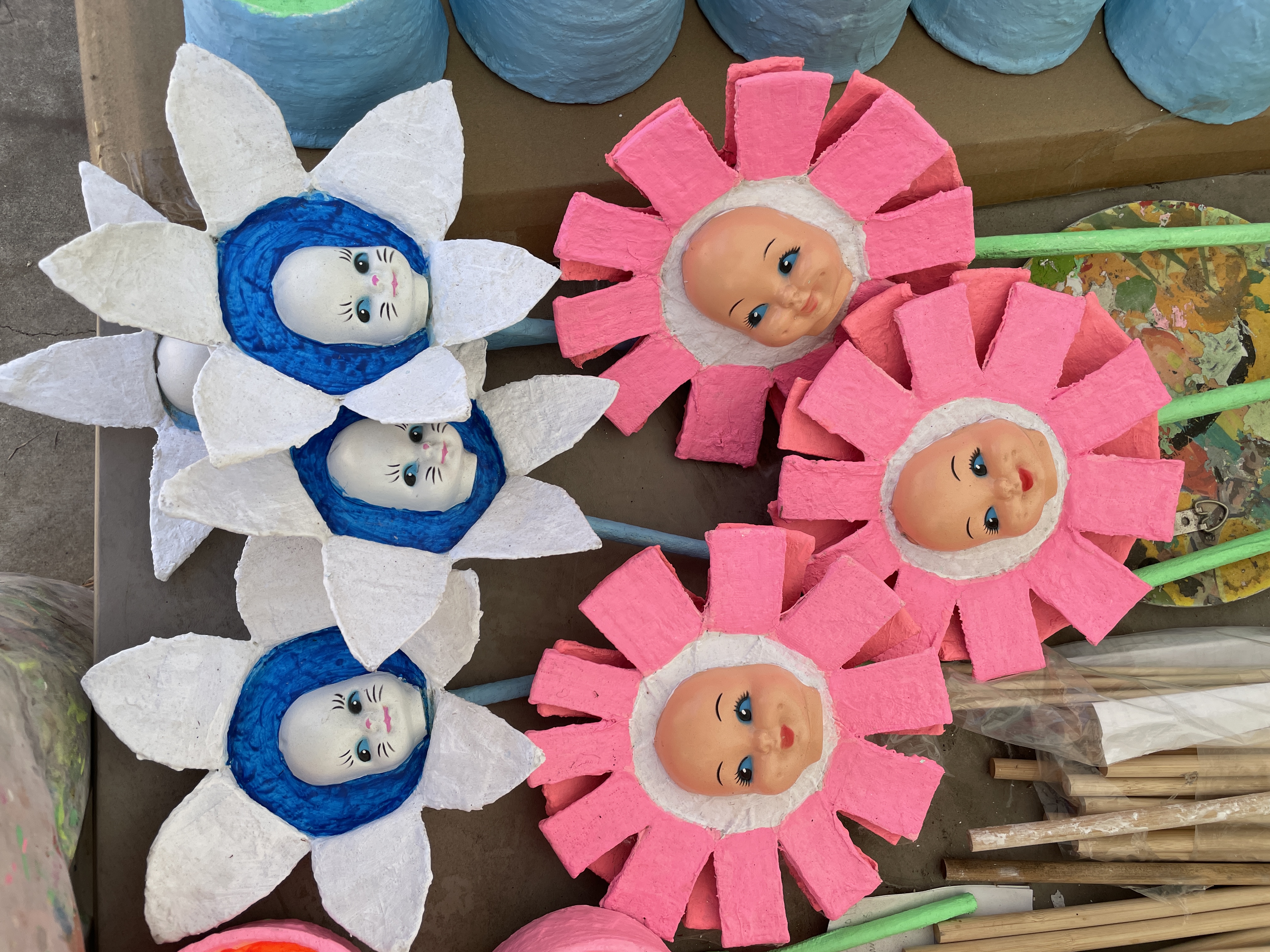 pink and white flowers